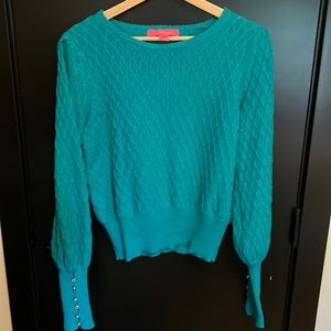 Lilly Pulitzer Sweater with Gold Buttons on Sleeves